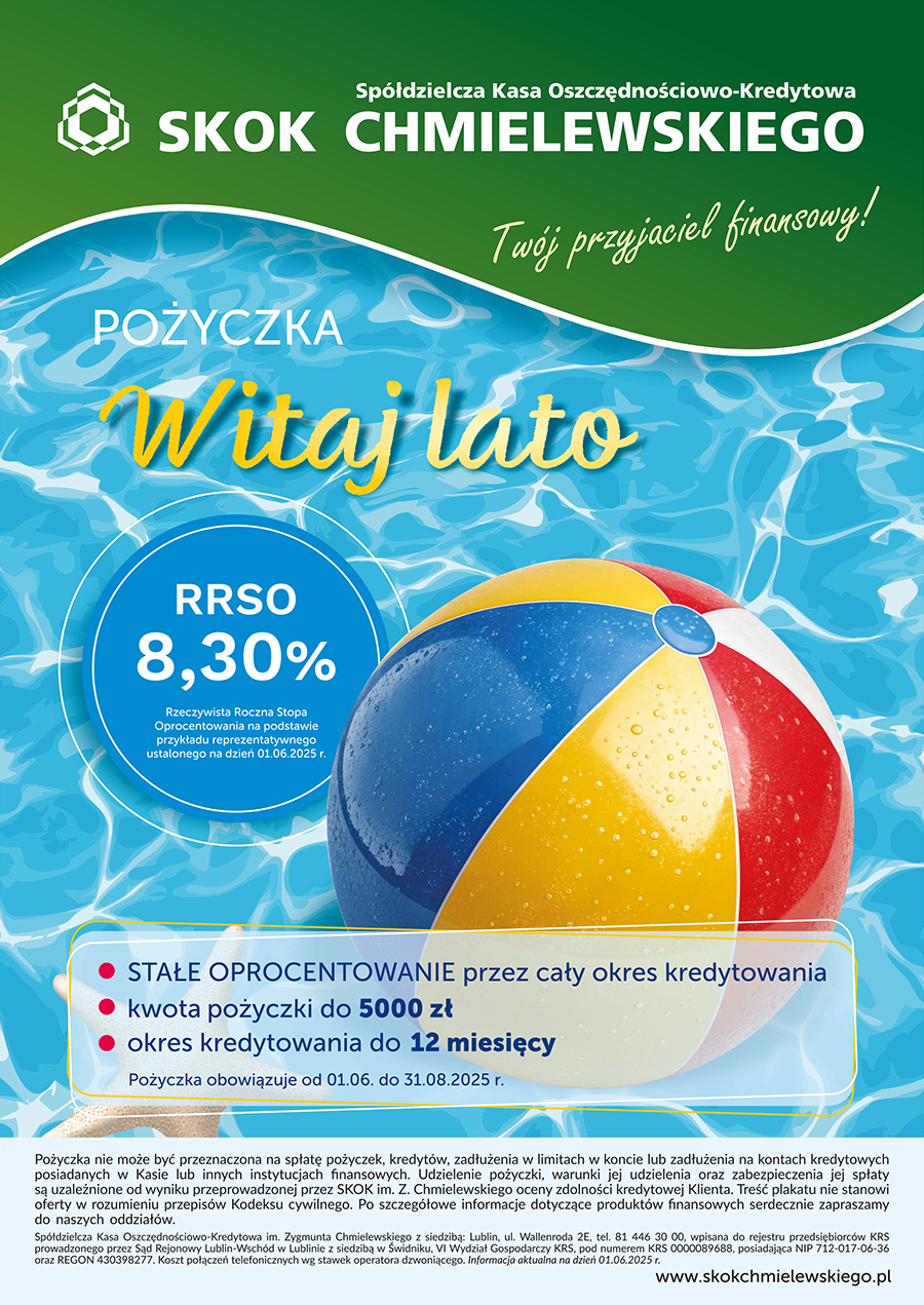 Plakat z pożyczką Witaj lato