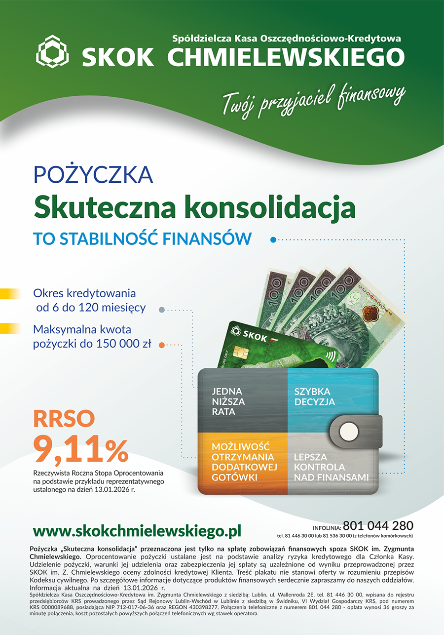Plakat do oferty finansowej Skuteczna konsolidacja